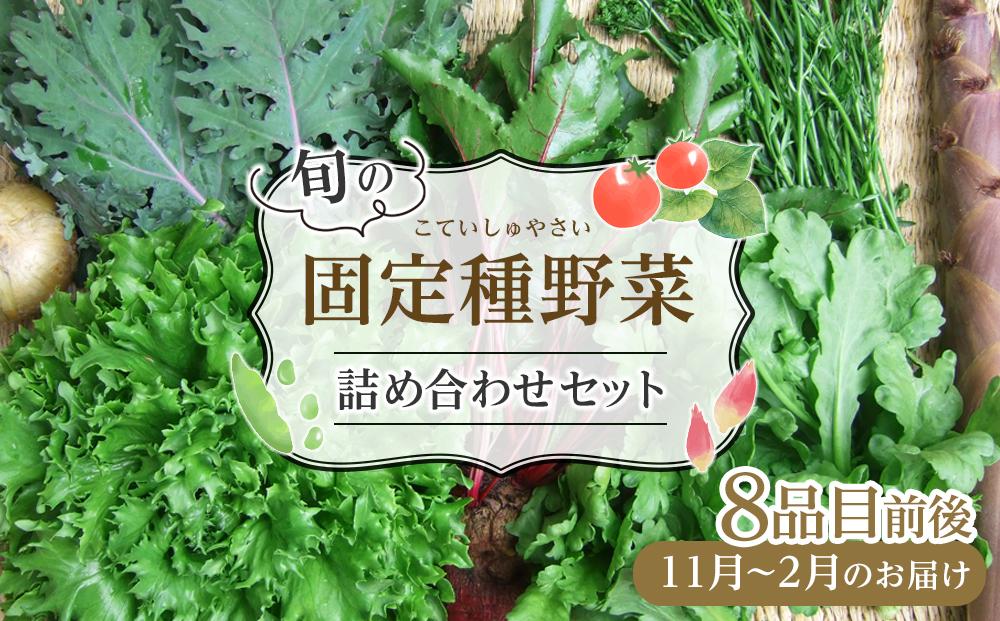 野菜［2024年先行予約］旬の固定種野菜 バイオダイナミック農業 8品目前後（11月～2月のお届け）常温配送 [No.5220-0880]