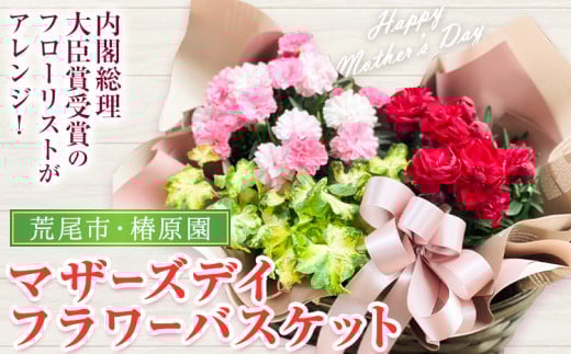 花 母の日 マザーズデイ フラワーバスケット 1個 椿原園《2026年5月上旬-5月末頃出荷》椿原園 お花 花 ギフト 贈答 プレゼント インテリア 先行予約