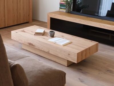CHOCOLAT Living Table 098 oak (glass top)