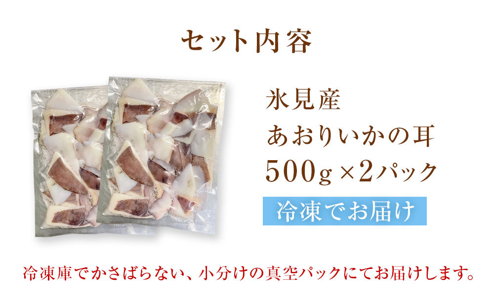 あおりいか の耳 1kg  ＜訳あり＞ 富山県 氷見市 アオリイカ 