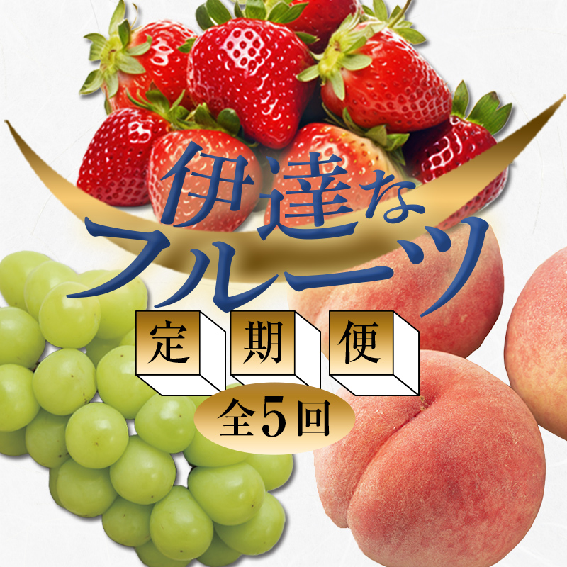 ＜2026年春から開始の定期便＞伊達なフルーツ定期便 (いちご・もも3種・ぶどう) 果物 フルーツ 苺 イチゴ 桃 モモ 葡萄 ブドウ 福島県 伊達市  F20C-485