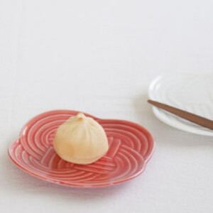 【4枚SET】美濃焼 結 11小皿 赤 10.8×1.2cm 小田陶器【1443098】