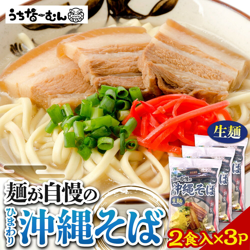 【ふるさと納税】ひまわり 沖縄そば 2食 袋入 3P