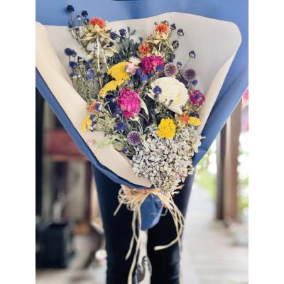 ふるさと納税 二本松市 お任せ季節のドライフラワー花束　1束 |  | 02