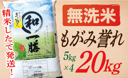 【令和7年産】【希少品種】【無洗米】山形県産もがみ誉れ20kg