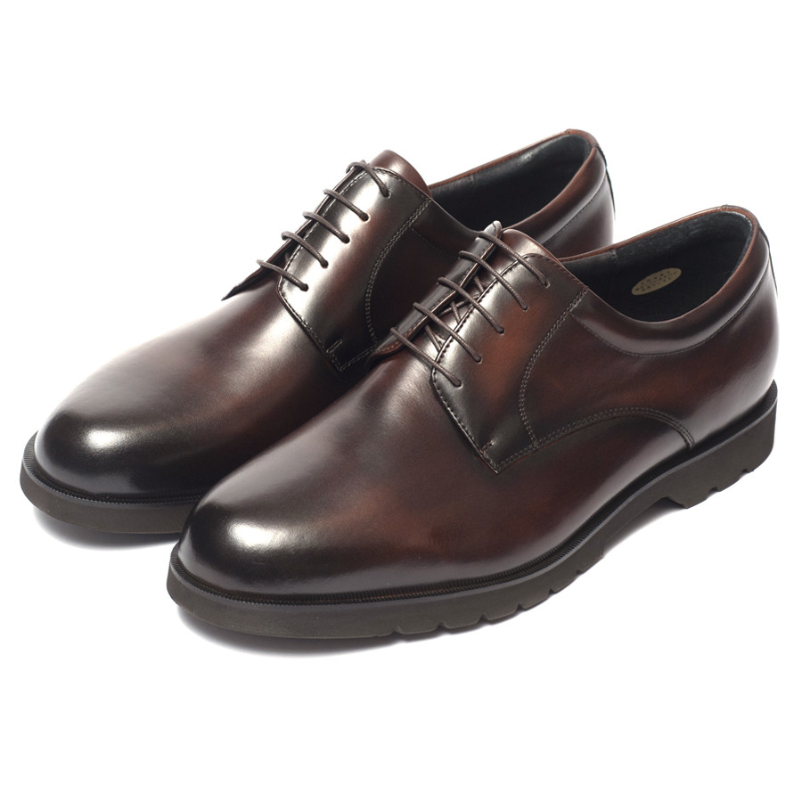 【匠の靴】超軽量 幅広6E本革ビジネスシューズTT-24S(サイズ：26.5cm、カラー：ダークブラウン)