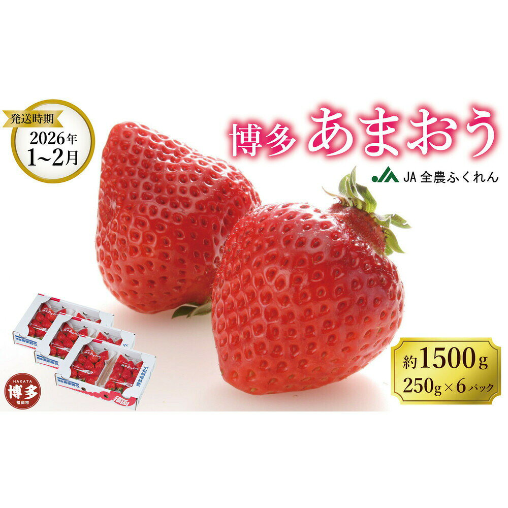 【ふるさと納税】＜2026年1月～2月発送＞博多あまおう 約250g×6　お届け：2027年1月～2月発送