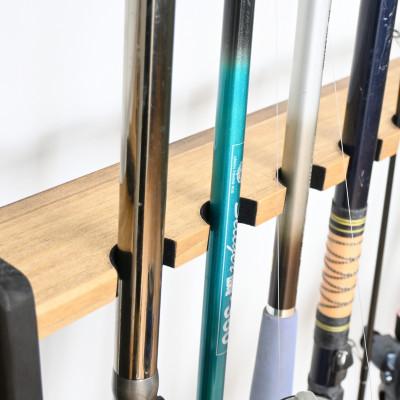 ふるさと納税 横手市 WOOD WORKS ロッドスタンド10本掛け　ライトブラウン×ブラックウッド |  | 02