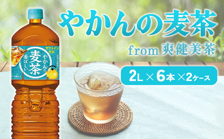 やかんの麦茶 爽健美茶 PET 2L 6本×2ケース 合計12本 麦茶【コカコーラ】アウトドア 日本茶 お茶 麦茶 むぎ茶 ペットボトル カフェインゼロ ノンカフェイン カフェインレス 麦茶 常温 送料無料 こども 美容 むくみ