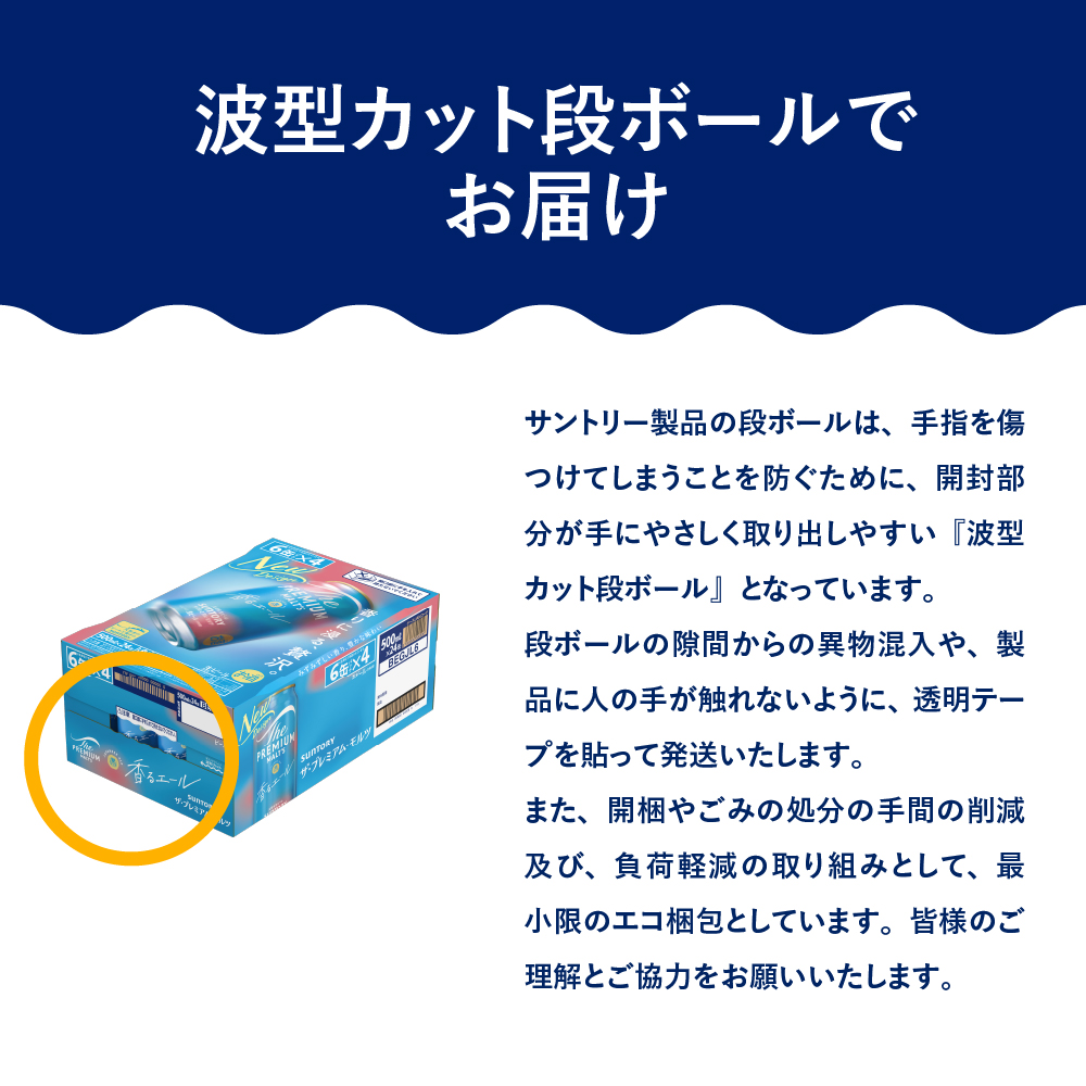 ビール ザ・プレミアムモルツ 【香るエール】プレモル  500ml × 24本  〈天然水のビール工場〉 群馬県 千代田町※沖縄・離島地域へのお届け不可