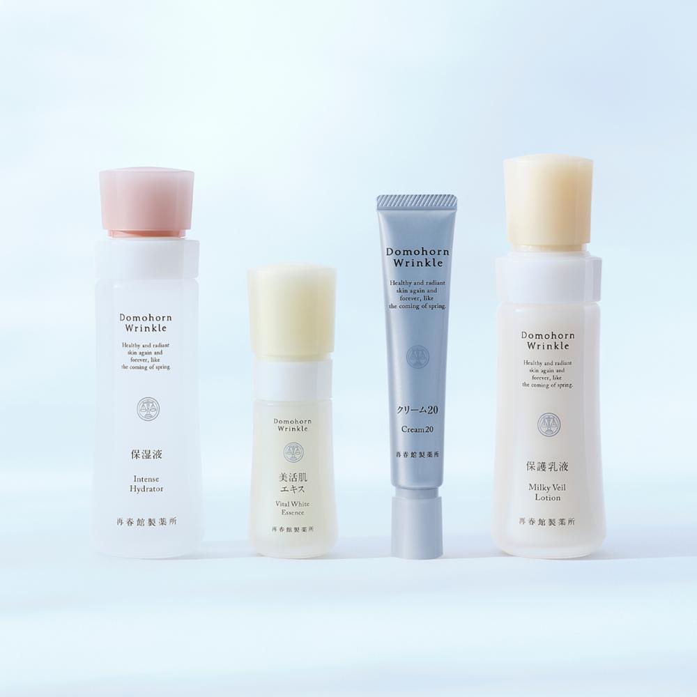 ドモホルンリンクル 基本4点セット 化粧水 美容液 クリーム 乳液 約60日分 再春館製薬所 保湿液 美活肌エキス クリーム20 保護乳液 スキンケア フェイスケア