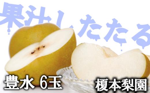 果汁したたる榎本梨園自慢の完熟梨　豊水6玉（3L～4L）　【11246-0378】