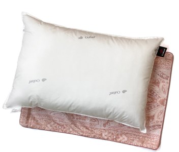 肌温度調整 アウトラストウオッシャブル枕(35×50cm)1個 枕カバー ピンク2枚(リーブ柄) [2292]