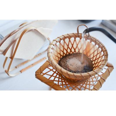 ふるさと納税 佐渡市 【佐渡竹工芸】ドリッパー&amp;コーヒーフィルタースタンド 2点セット