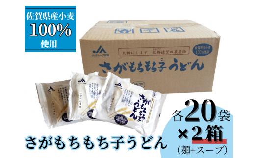 さがもちもち子うどん40食セット（20食×２箱）［A0001-0031］