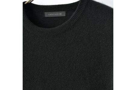 ベビーカシミヤ　クルーネック　メンズ　Lサイズ　【ブラック】 【178001-3】 ｶｼﾐﾔ 天然素材 ｾｰﾀｰ 服 国産 国内製造 ﾍﾞﾋﾞｰｶｼﾐﾔ
