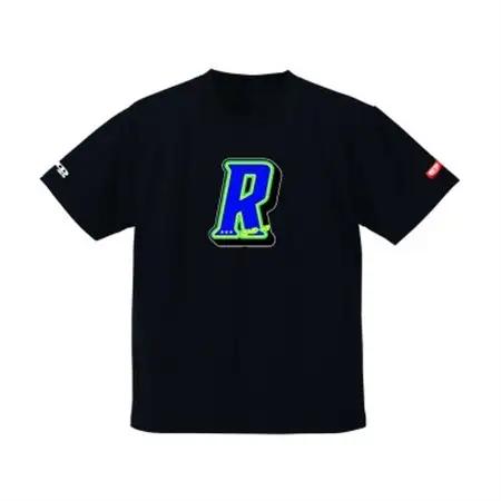 JTTA公認　卓球ユニフォーム【男女兼用(ドライ):XLサイズ】アルファベット　R　ブラック_装飾品・工芸品  洋服 _【1589254】