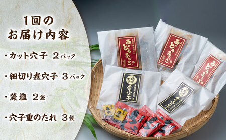 【全12回定期便】対馬産 穴子 詰め合わせ 5PAC [WAV010] 対馬 新鮮 とろ あなご 煮穴子 冷凍 海鮮 