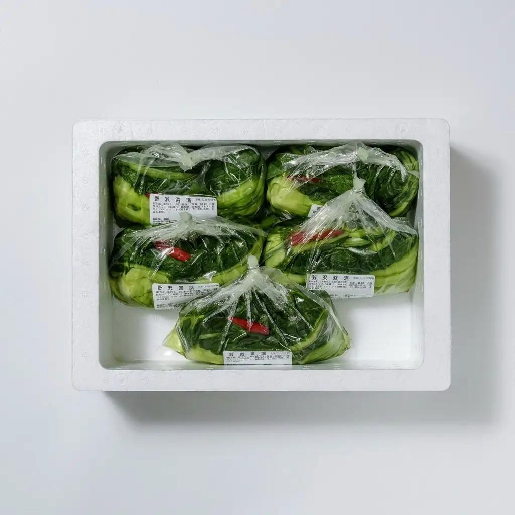 漬物専門店!国産野菜使用:漬物!人気の野沢菜漬!2.5kg(500g×5袋)新潟県上越市清里産 漬物 野沢菜 国産 食品 発酵 加工食品 人気 新潟 上越 ごはんのお供