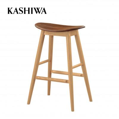 ふるさと納税 高山市 【KASHIWA】ハイスツール　飛騨の家具　ウォールナット・オーク材　板座 AM039