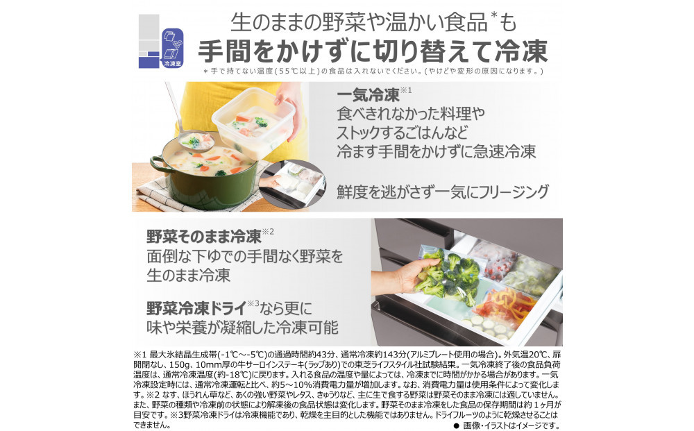 東芝　冷蔵庫【標準設置費込み】　601L　6ドア　両開き　冷凍冷蔵庫　GR-Y600FH(EC)