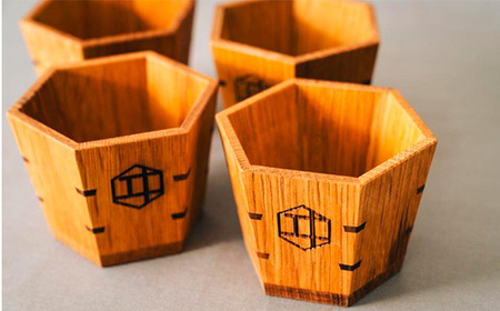 No.482 秩父市のウイスキー蒸溜所の熟成樽からつくられた六角枡