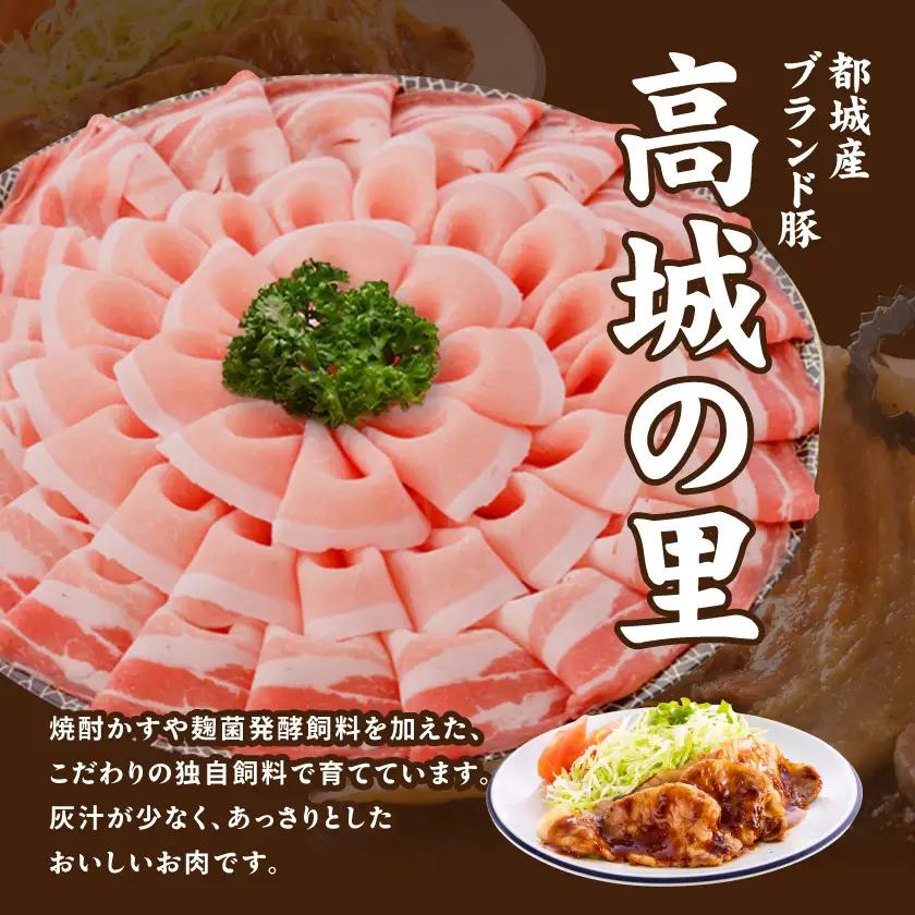「高城の里」わくわく4.1kgセット(真空)≪みやこんじょ快速便≫〔22-84-001-4100g-R〕_(都城市) リピーター続出 豚肉 都城産豚 高城の里 しゃぶしゃぶ バラ 焼肉 切り落とし 肩