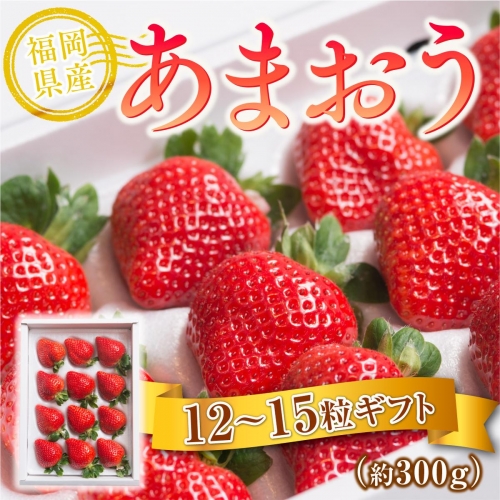 福岡産あまおう12-15粒ギフト 先行予約※2023年11月下旬～2024年4月上旬にかけて順次発送予定　AX015