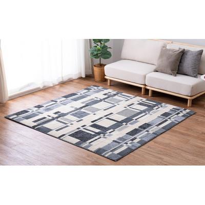 ふるさと納税 泉大津市 日本製　防炎カーペット　グレー　1枚　約190×190cm　600095912型