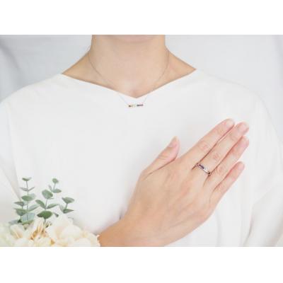 ふるさと納税 甲府市 【PT】マルチカラー、アミュレットリング&ネックレス　9662/P3043 |  | 03