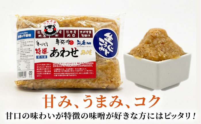 【12回定期便】特選あわせみそ×2（800g×2袋）【株式会社内田物産 卑弥呼醤院】 [ZAU011]