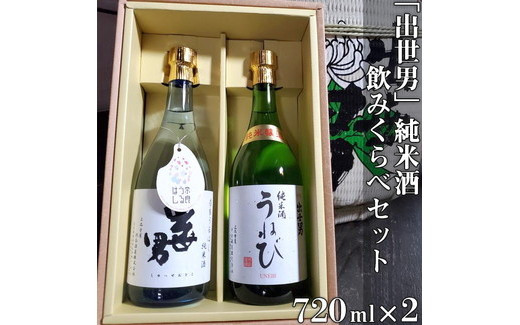 
            「出世男」純米酒飲みくらべセット（日本酒）「奈良うるはし純米酒出世男」720ml 「純米酒うねび」720ml ≪日本酒 お酒 純米酒 飲み比べセット 家飲み 宅飲み ご褒美 ギフト プレゼント≫　※沖縄県は着日指定不可
          