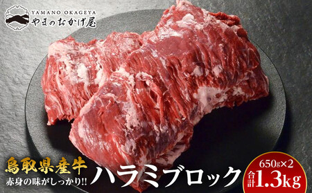 62.鳥取県産 牛 ハラミ ブロック 650g×2パック  | ハラミ