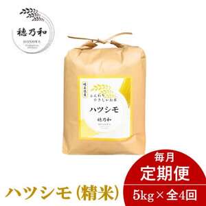【発送月固定定期便】【先行予約】岐阜県産ハツシモ(精米)5kg全4回【配送不可地域：離島】【4067870】