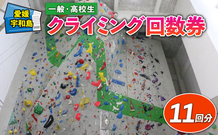 クライミング ボルダリング 回数券 11回分 一般 高校生 宇和島市スポーツ交流センター ロープクライミング チケット スポーツ 体験 アクティビティ オリンピック 山 岩 石 山岳 登山 家族 子供 子ども 愛媛 宇和島 L011-184001