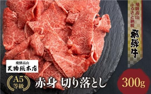 【4月発送】A5等級 飛騨牛  切り落とし 300g 【日付指定不可】ブランド牛 雌牛 5等級 A5ランク 切落し 薄切り 飛騨高山 熨斗 のし 天狗総本店 BP024VC04