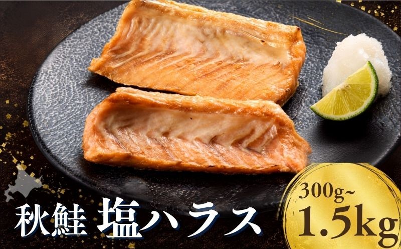 
                  北海道産 秋鮭 塩ハラス 選べる 300g ~ 1.5kg ( 1袋 ~5袋 ) 国産 しおハラス しおはらす はらす ハラス 鮭 さけ サケ シャケ しゃけ 塩 秋鮭 サーモン サーモンハラス 切り身 カット 個包装 小分け 便利 希少 高級 料理 お弁当 おかず 焼き魚 魚介 魚貝類 魚海鮮 さかな 魚介類 新鮮 厳選 冷凍 焼くだけ 人気 おつまみ つまみ ビール 北海道 標津町 
                