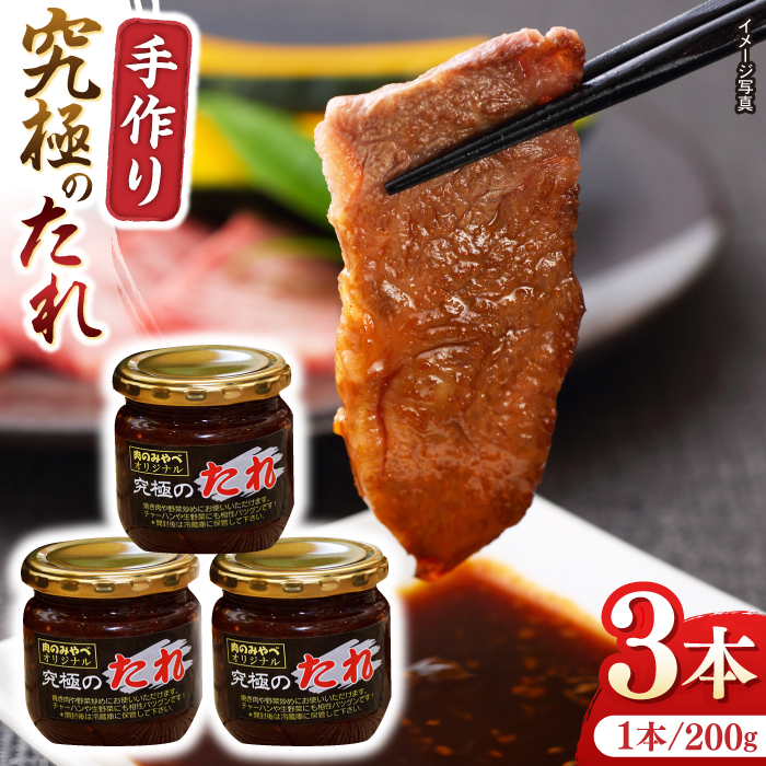 自家製 究極のたれ 200g×3本セット 【肉のみやべ】 [YAC023]