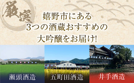 嬉野市3蔵 大吟醸 飲み比べセット（東長・東一・虎之児）720ml×3本 / 佐賀県 / 有限会社嬉野酒店 [41AIAA013]