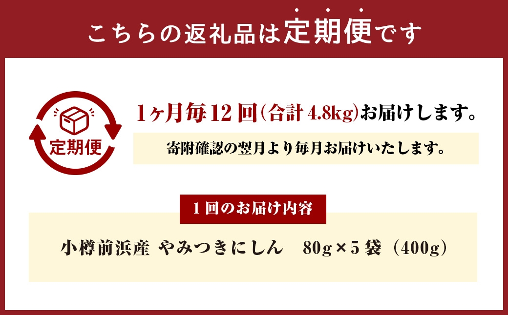 小樽前浜産やみつきにしん80g×5袋