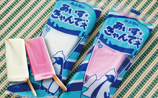 
            みふねのあいすきゃんでぇ 14本（イチゴ味7本、シャンパンサイダー味7本） アイス あいす おやつ 氷菓子
          