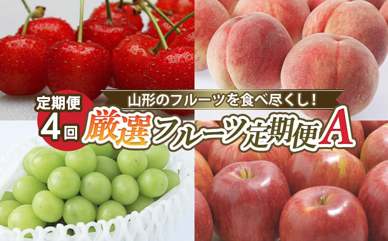 
            【定期便4回】山形のフルーツを食べ尽くし！厳選フルーツ定期便A 【令和7年産先行予約】FS24-798
          