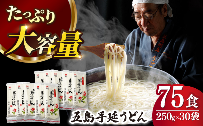 【人気商品の大容量◎】 五島手延うどん 250g×30袋 大容量 業務用 常備用 【ますだ製麺】 [RAM028]
