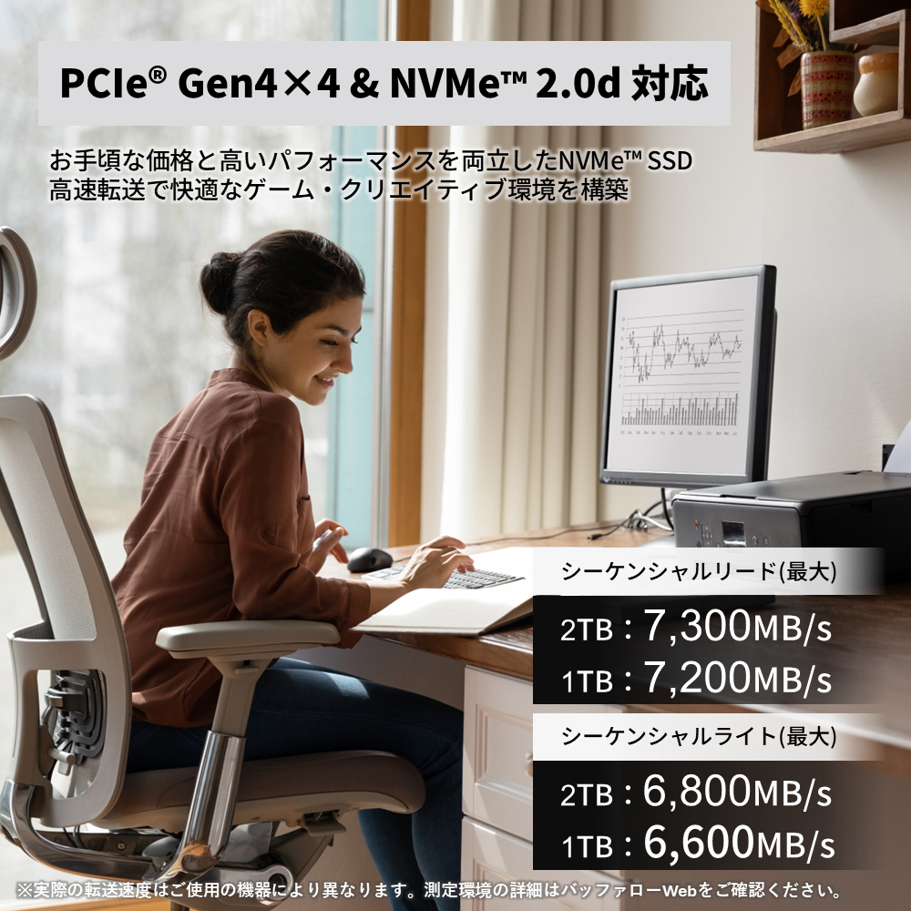 キオクシア（KIOXIA）PCIe(R)Gen4x4 内蔵SSD EXCERIA BASIC 1TB NVMe M.2 Type2280_イメージ2