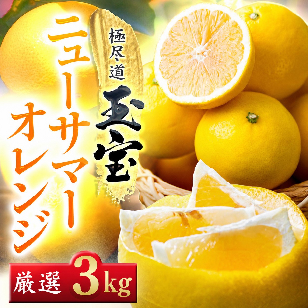 
                  【先行受付】【愛媛名産】玉宝ニューサマーオレンジ　3kg【64-105】【1756049】 YWTY097
                