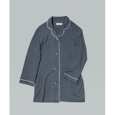 【ふるさと納税】パイピングパジャマセットアップトップス　ログウッドブルー【1694993】