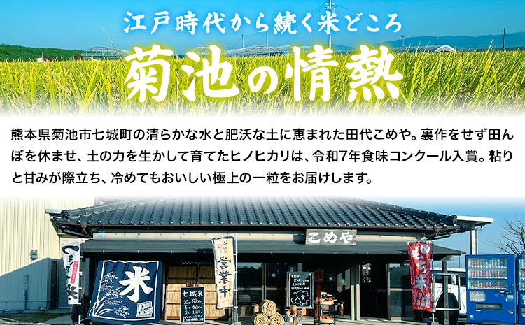 令和7年産 菊池市七城町産 田代家の七城米 七城ヒノヒカリ玄米 2kg 田代こめや《30日以内に出荷予定(土日祝除く)》熊本県 菊池市 米 お米 精米 ひのひかり 菊池市産 熊本県産 九州産 送料無料