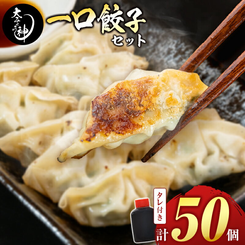 【ふるさと納税】「一口餃子の大明神」一口餃子セット 計50個 （50個入×1袋） タレ付き