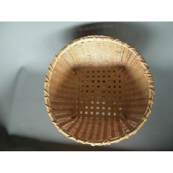 【ふるさと納税】茶碗かご1　直径32cm　高さ15cm　※受注生産につき、発送までに最大2ヶ月程かかる場合あり ｜ 竹工芸 伝統工芸品 日用品 雑貨 栃木県 大田原市