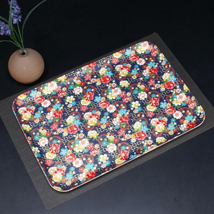 タツクラフト 友禅和紙トレー L 39cm 2枚セット 桜 牡丹文 【Tk329】　DA90134VC13_イメージ2